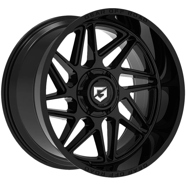 Gear 761B 17x9 5x4.5"/5x5" +0mm Gloss Black Wheel Rim 17" Inch