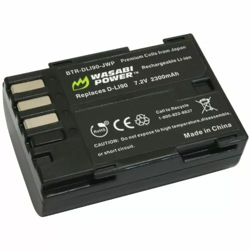 Wasabi Power (2300mAh) Battery for Pentax D-LI90, K-1 K-3 K-5 K-5 II K-5 IIs K-7