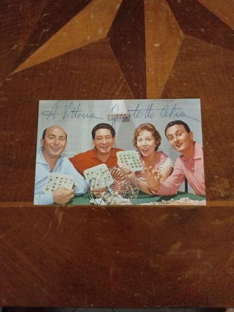 Cartolina autografo Quartetto Cetra