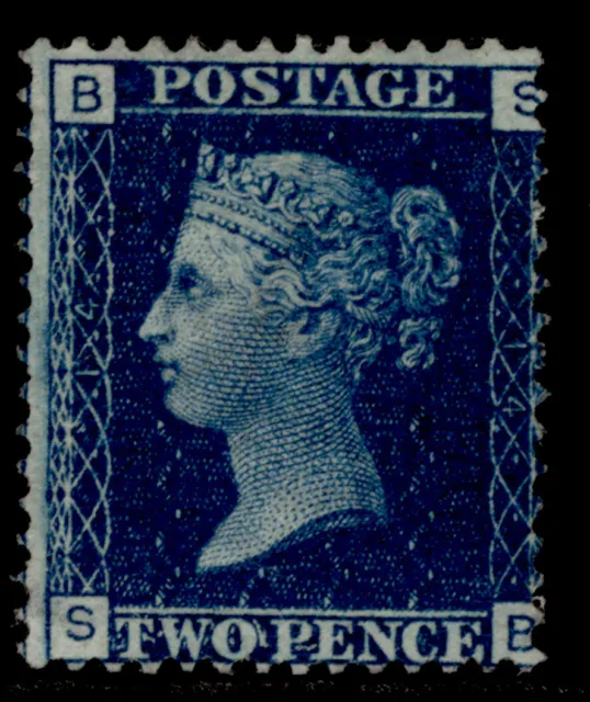 GB QV SG47, 2d dp blue plate 14, M MINT. Cat £500. SB