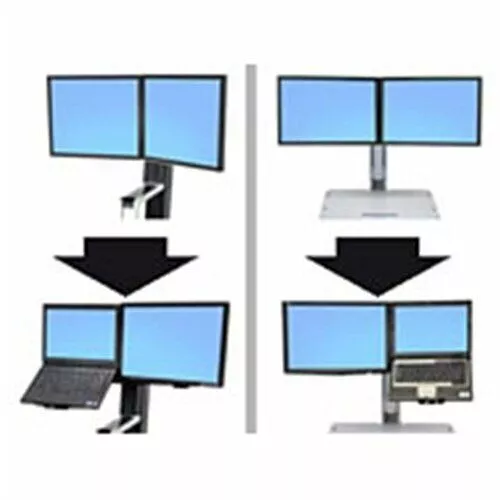 Ergotron 97-617 Workfit Convert-to-lcd And Stnd Laptop Kit From Dual Displays