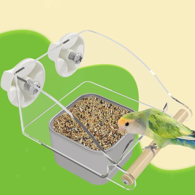 Lot De 4 Bols En Acier Inoxydable Pour Oiseaux – Mangeoires Amovibles Pour Perroquet, Perruche, Hamster – Fixation Facile Sur Cage - 4