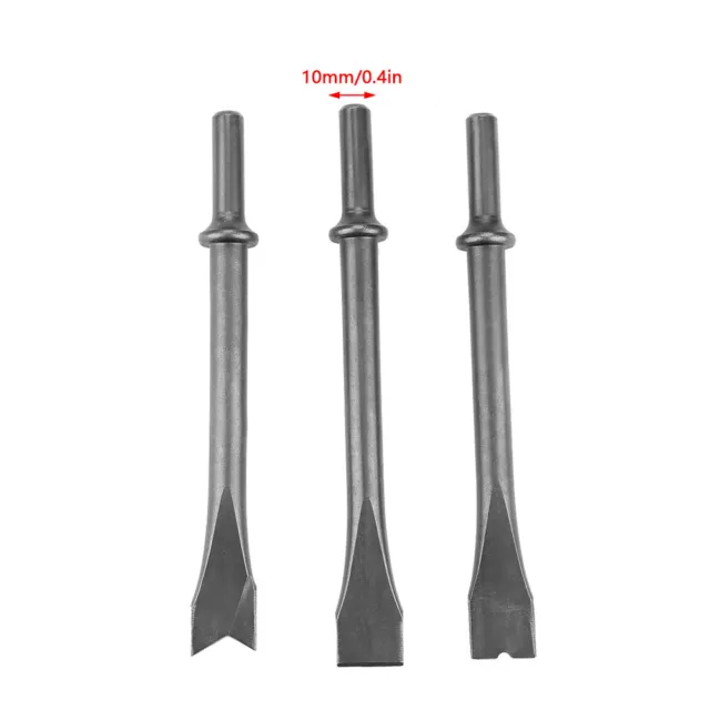 Set 3 pz punte per martello pneumatico gambo rotondo set scalpelli per martello ad aria extra lunghi