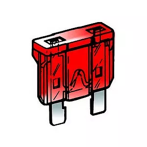FUSIBILE MINI A LAMA 10 Amp. ROSSO (KIT DA 5)