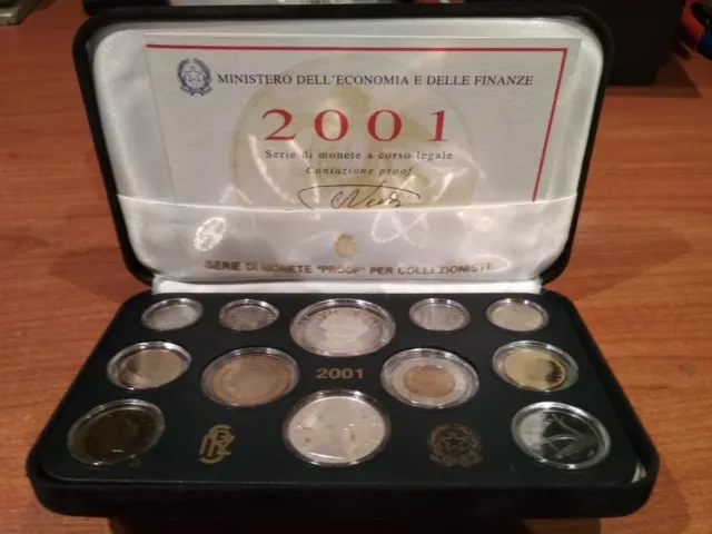 Repubblica Italiana serie divisionale Lire  2001 Proof - 100 Anniversario  Verdi