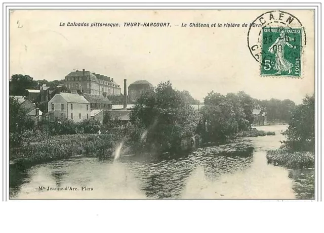 14.THURY-HARCOURT.LE CHATEAU ET LA RIVIERE DE L&amp;acute ORNE