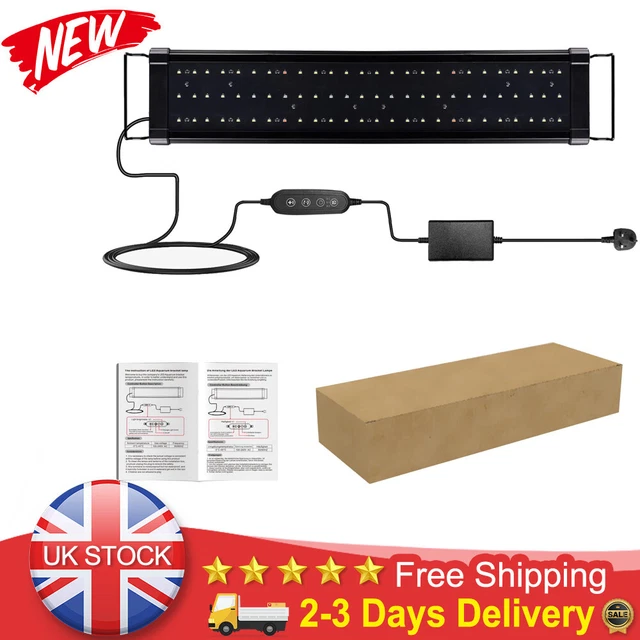 New Aquarium Fish Tank LED Light Over-Head Full Spectrum Plant Lighting Lamp UK