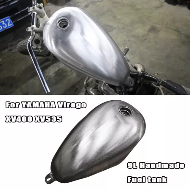 MOTOR 9L PETROL Gas Fuel Tank For YAMAHA Virago XV400 XV535 Fuel