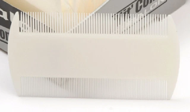 4 Pieces White Double Sided Nit Combs for Head Lice Detection 2