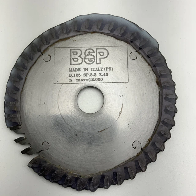 B&P made in Italy D.125 SP.3.2 Z.40 40 TEETH BLADE 5 inches