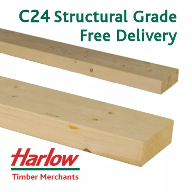 Heavy Duty Timber Joists Wood 3x2 4x2 5x2 6x2 C24 Structural Grade Carcassing