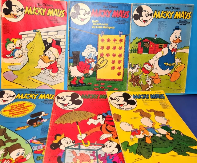 Micky Maus Heft Nr.9-51 1974 mit SB 6 Hefte (1396)