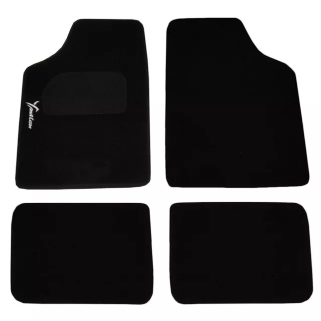 SET TAPPETI AUTO IN MOQUETTE NERA STRAPPO COMPATIBILI CON LANCIA Y YPSILON 3p