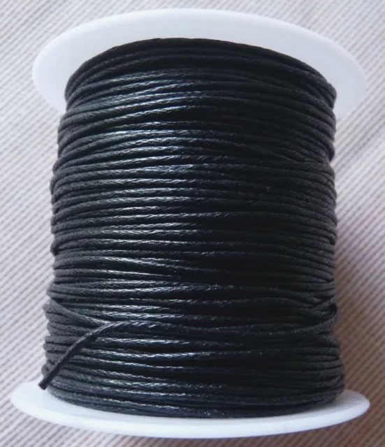 10 yards Waxed Cotton Cord 1mm String Bracelet Rope Lace Necklace 10 Colors