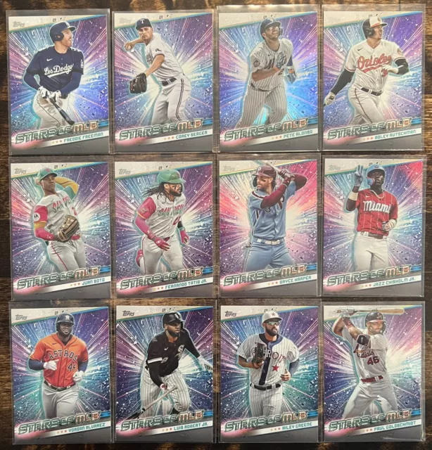 ⚾️2024 Topps Series 1 “Stars of MLB” 12-CARD STAR LOT