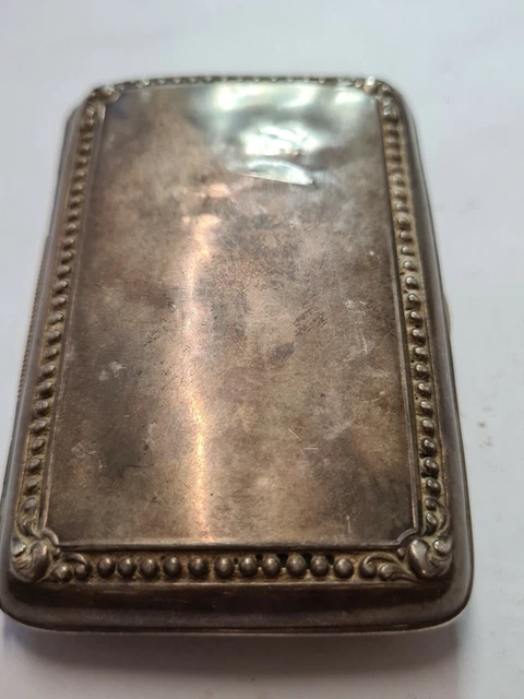 TABATIERE ANCIENNE ARGENT Plaque Or A L