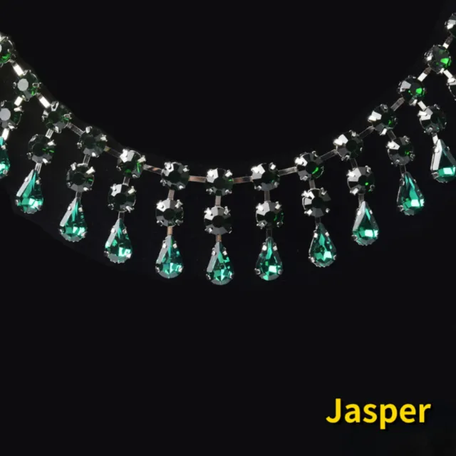 Crystal Rhinestone Faux Diamond Shiny Trimmings Tassel Chain Costume Accessory