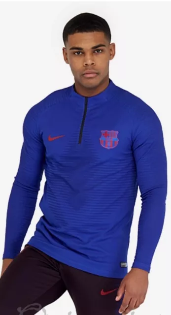 Nike Vaporknit Fc Barcelona Strike Football Drill Top Blue Size M