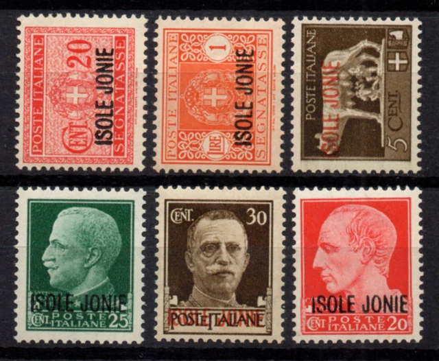 c997 Greece Italy IONIAN ISLANDS 1941 ovpt "ISOLE JONIE" (Vl. 1-4-5-7-11-12) MNH
