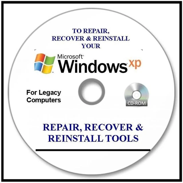 Windows XP SP3 Reinstall/Repair CD - Restore & Fix All Computer Models (Brand New)