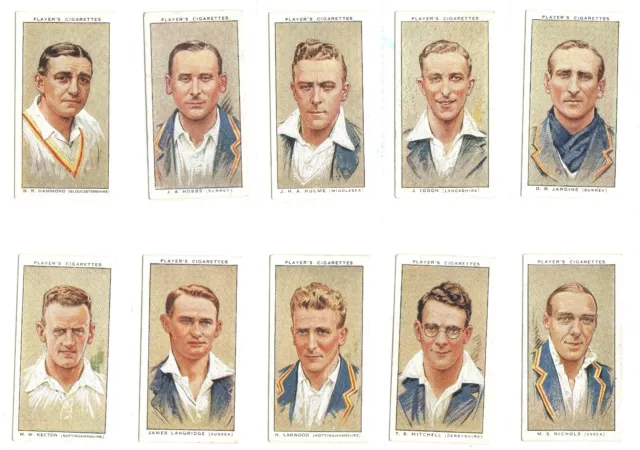 1934 Cricketers England Australia cricket Complete Tobacco Card Set 50 cards lot 2