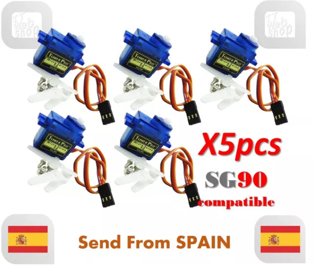 5pcs 9g SG90 Mini Micro Servo Modelismo Arduino Robotica Aeromodelismo