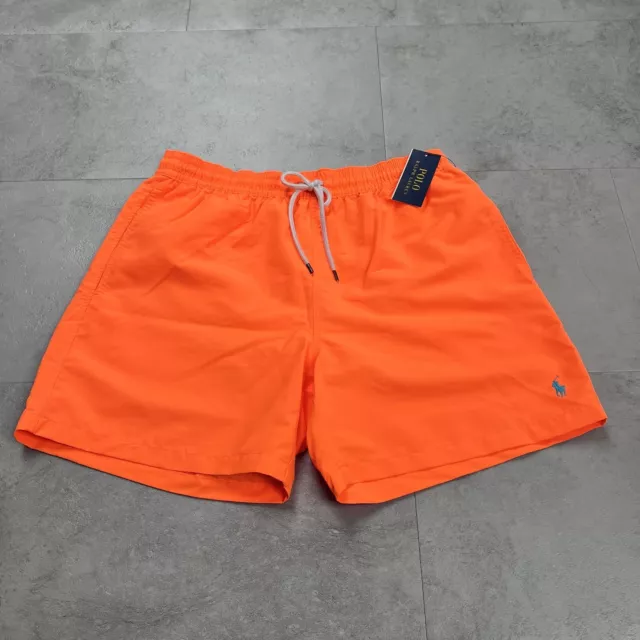 Polo Ralph Lauren Traveller Swim Shorts Racing Orange Mens UK Size Large New!