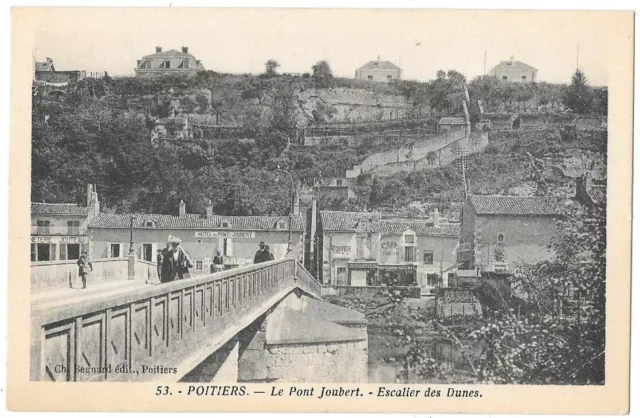 POITIERS 86 Le Pont Joubert Escalier des Dunes CPA animée non circulée non daté