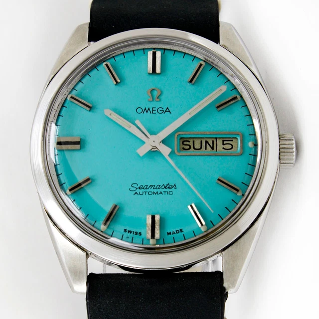 1968S OMEGA SEAMASTER Automatic D/D Blue Dial Mens Vintage Steel Watch