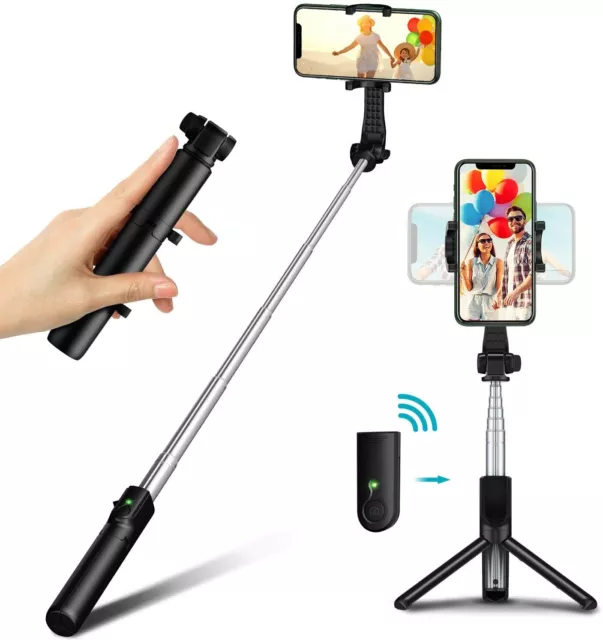 Bluetooth Selfie Stick Tripod, Mini Compact Phone Tripod, Lightweight Tripod