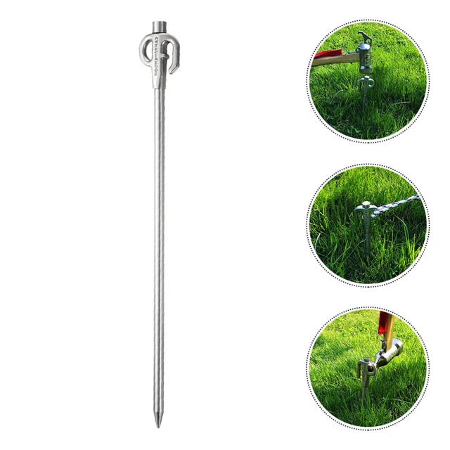 Acero inoxidable para perro estaca multifuncional exterior camping tienda estaca