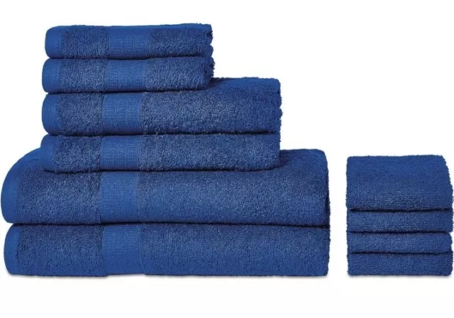 Bassetti Asciugamani 380gr 100% Cotone Set da 10 pz Indigo