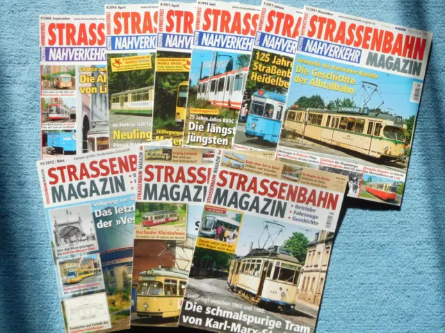 Konvolut 9 Hefte STRASSENBAHN MAGAZIN GeraMond Verlag München