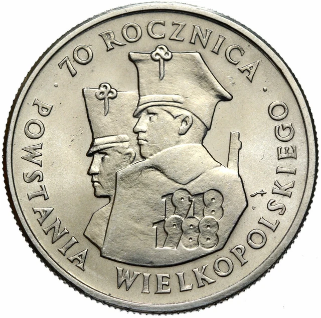 Polen - PRL - Münze - 100 Zlotych 1988 - 70. Jahrestag des Posener Aufstandes