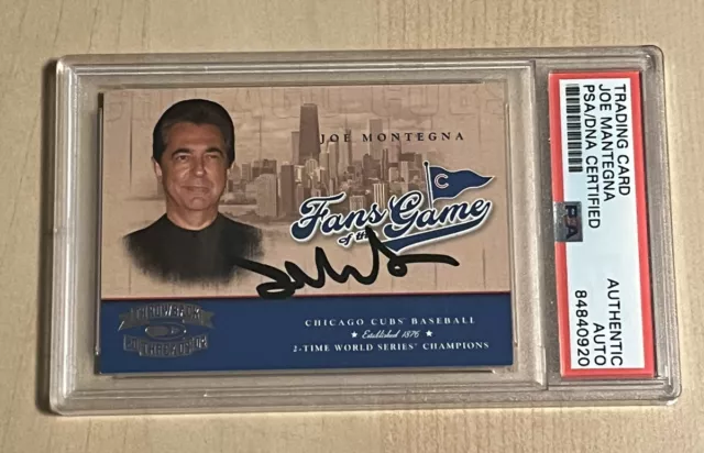 Joe Mantegna Signed AUTO 2004 Throwback Threads Fans Of The Games Card PSA/DNA