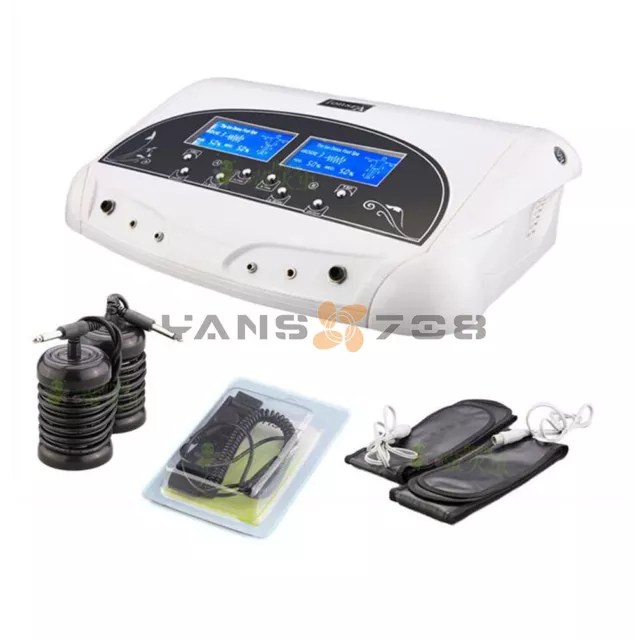 1 PIEZA LCD Doble Ión Detox Iónico Baño de Pies Spa Máquina Limpia Cinturón Infrarrojo
