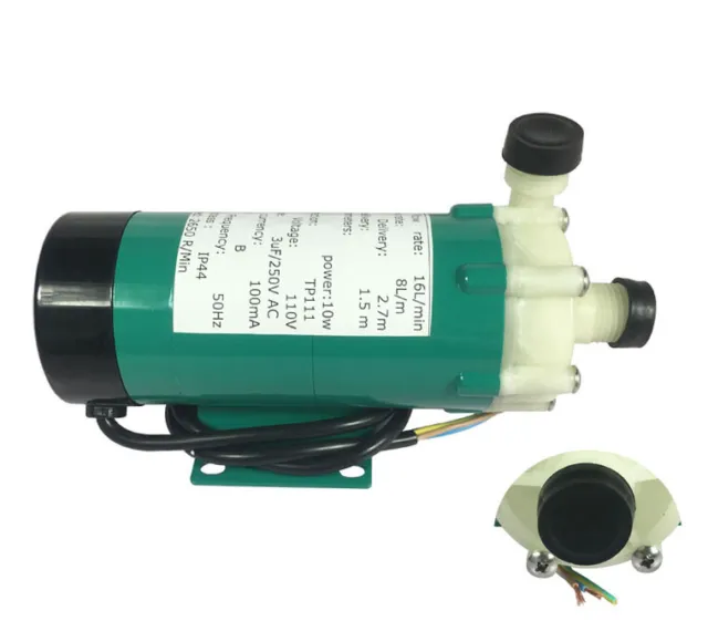 TECHTONGDA 110V Corrosion-resistant Magnetic Drive Pump 15R with Plastic Head