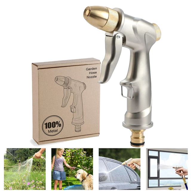 Metall Gartenbrause Handbrause Schlauchbrause Sprühpistole Wasserspritze Waschen