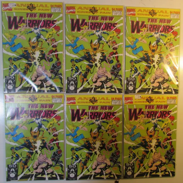 New Warriors Annual Lot of 6 #1 x6 Marvel (1991) 1st Series Comic Books
