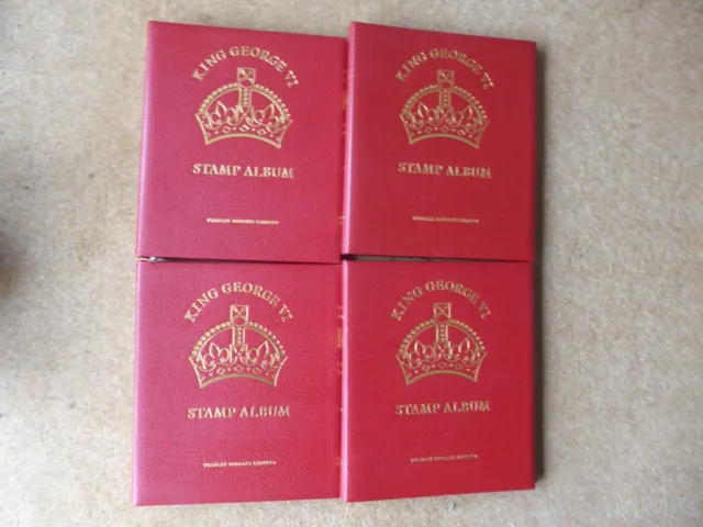 KGVI British Empire Collect mint/used in 4 x Stanley Gibbons KGVI albums - rf452