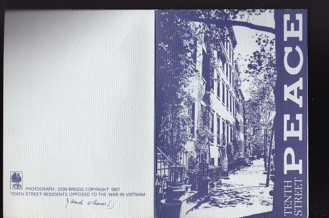 Decimo Street Pace 1967 End Il Guerra IN Vietnam Cartolina D'Auguri Don Briggs