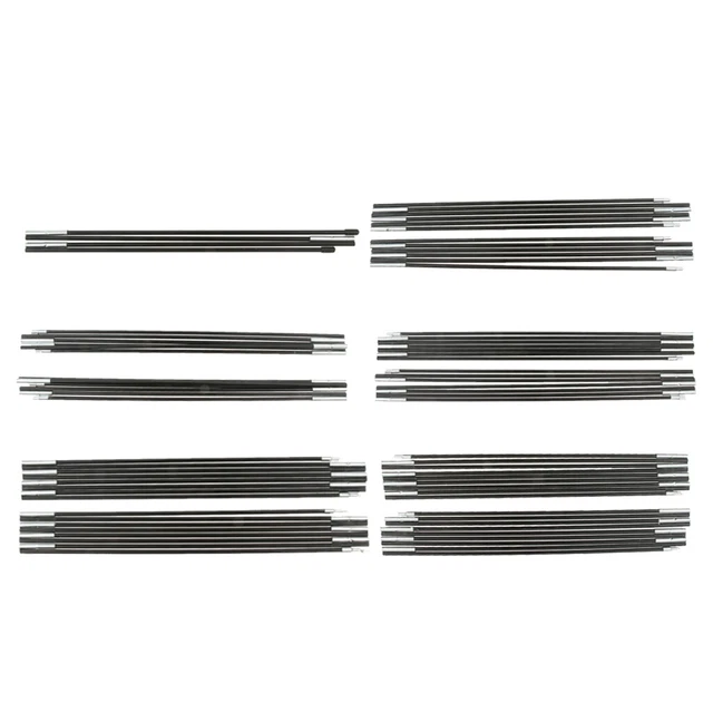 Black Outdoor Camping Tent Emergency Pole Repair Tube Kit Diameter 7.0/8.0mm