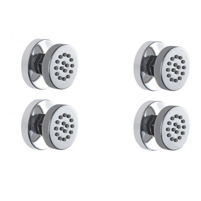 4 pezzi per set spray corpo doccia rotonda ottone per bagno spa e doccia