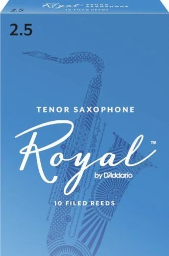 Royal by D'addario 2.5 Strength Reeds for Tenor Sax Pack of 10 RKB1025