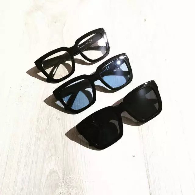 Pif wear MR collection occhiali da sole nero con lenti a scelta unisex 131