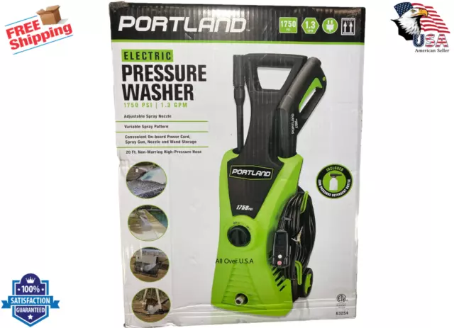 Portland 1750 Psi 1.3 Gpm Corded Electric Pressure Washer PORTLAND 1750 PSI 1.3 GPM Corded Electric Pressure Washer EUR 161,89