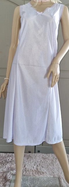 Busto Completo Da Donna Lilla Trasparente Seta Morbida 100% Nylon Taglia 30Uk Xxxl 56"