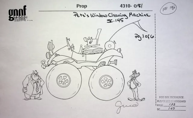 GOOF TROOP 1991 Dennis Greco Production Series MODEL CEL  Layout Copy DiC