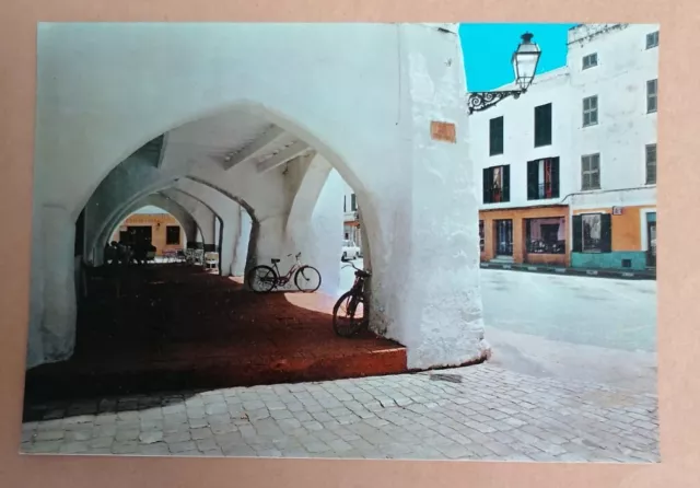 POSTCARD - Ciudadela Plaza De Espana Menorca Spanish Postcard Real Photo