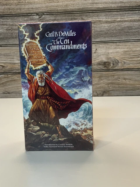 TEN COMMANDMENTS VHS New NOS 1956 Charlton Heston Yul Brynner Factory ...